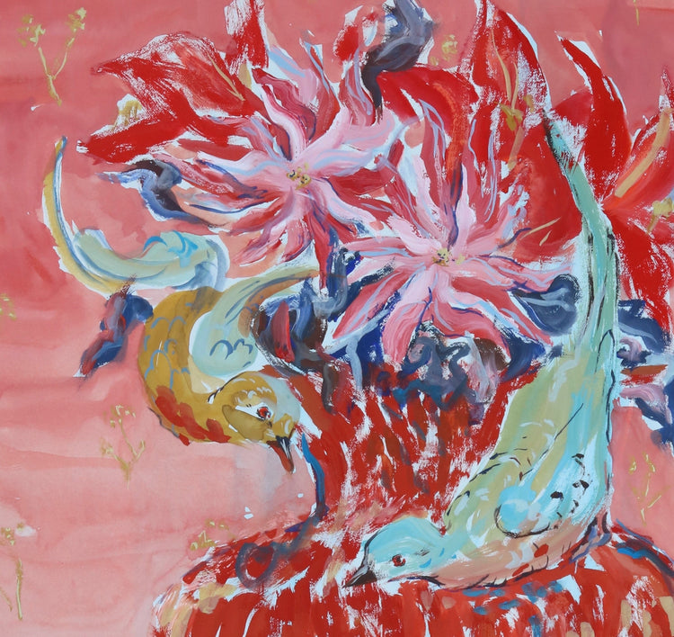 Bird Bouquet and Vases Print Collection