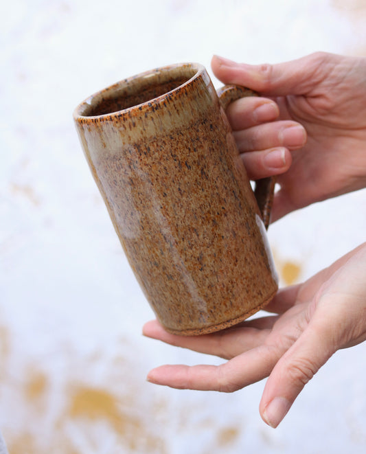 Tall Folkware Mug in Rusted Fungi (14 oz)