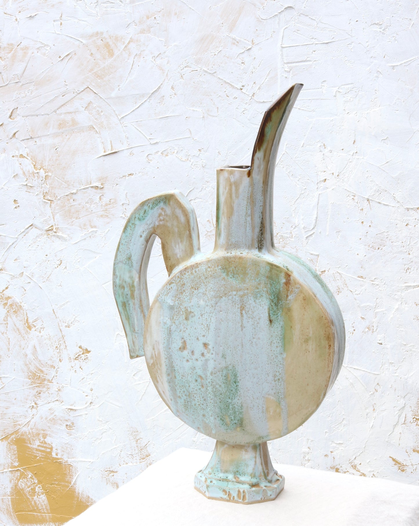 Sculptural Pitcher Form 'Sea Foam'