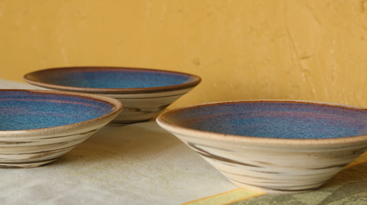 Marbled Shallow Breakfast Bowl (2 Colors)