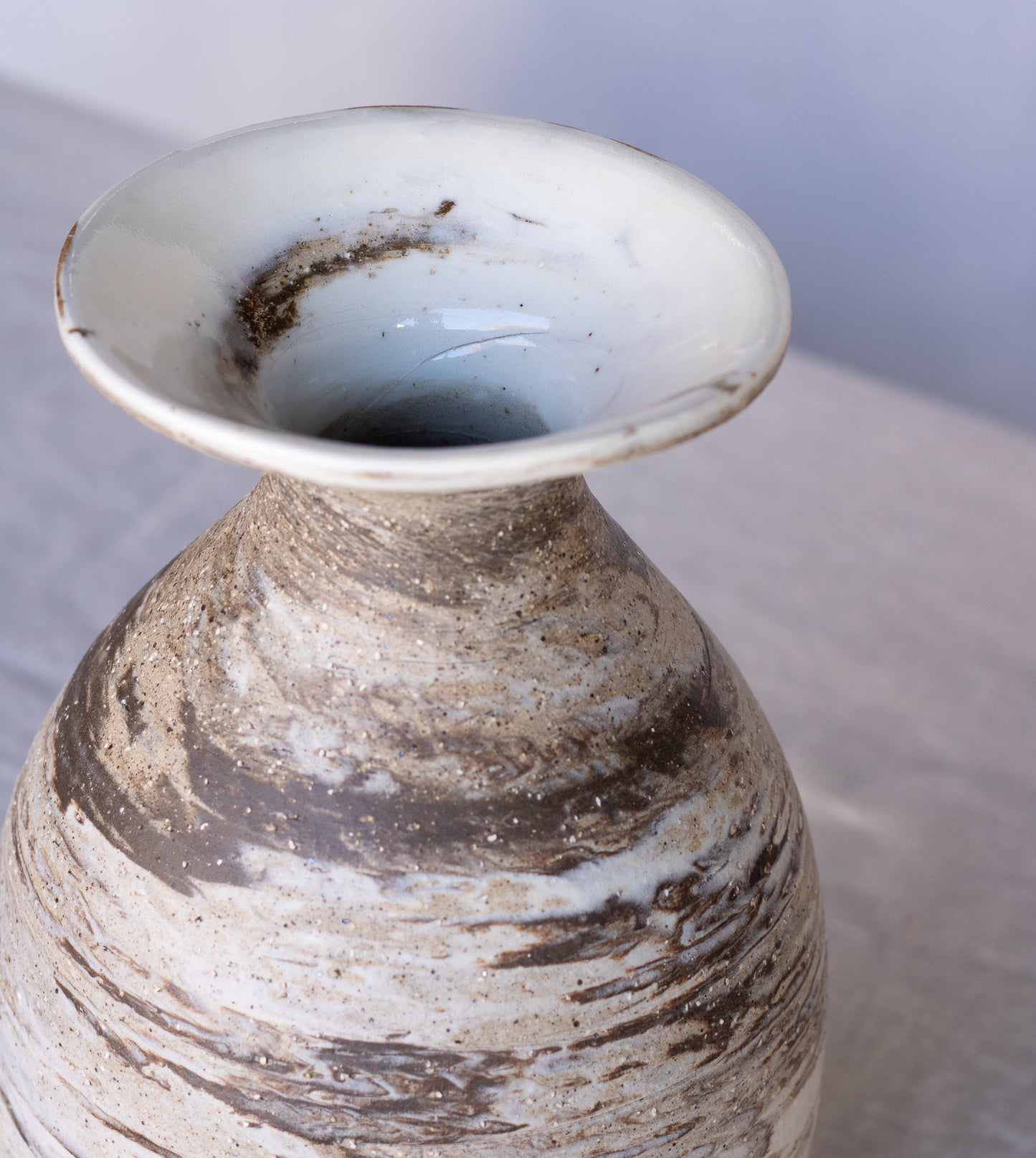 Second Quality: Large Natural Raw Clay Vase