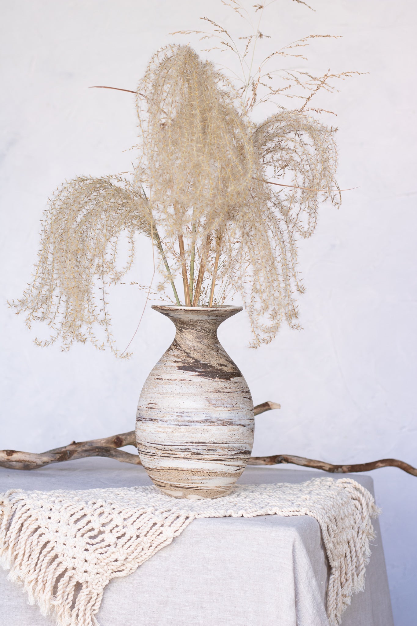 Second Quality: Large Natural Raw Clay Vase