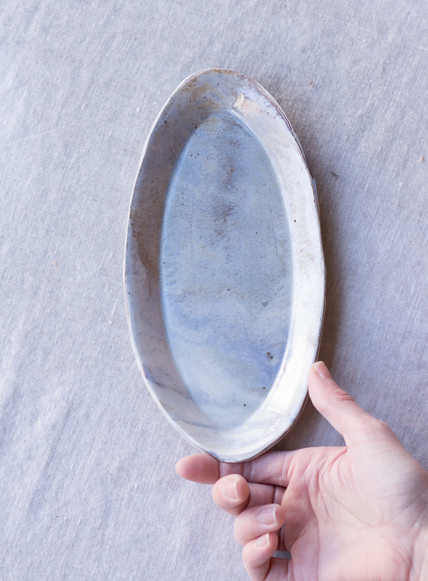 #5 Small Oval River Run Tray 9.25" Long