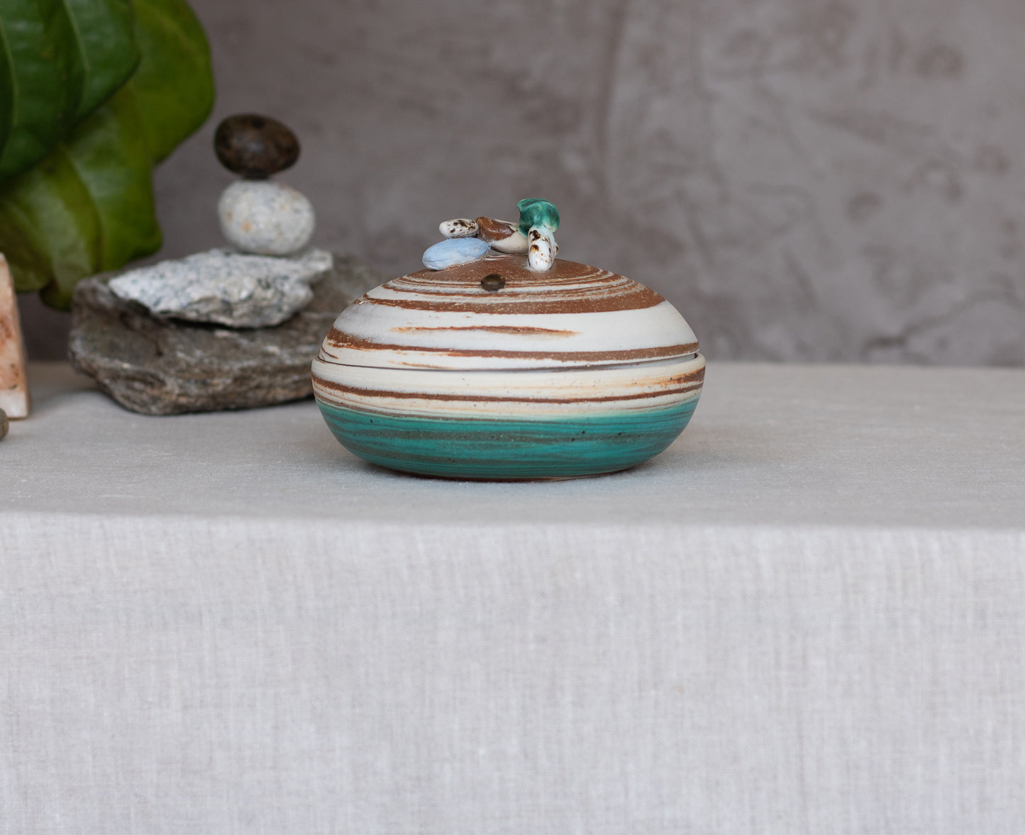 River Stone Jar