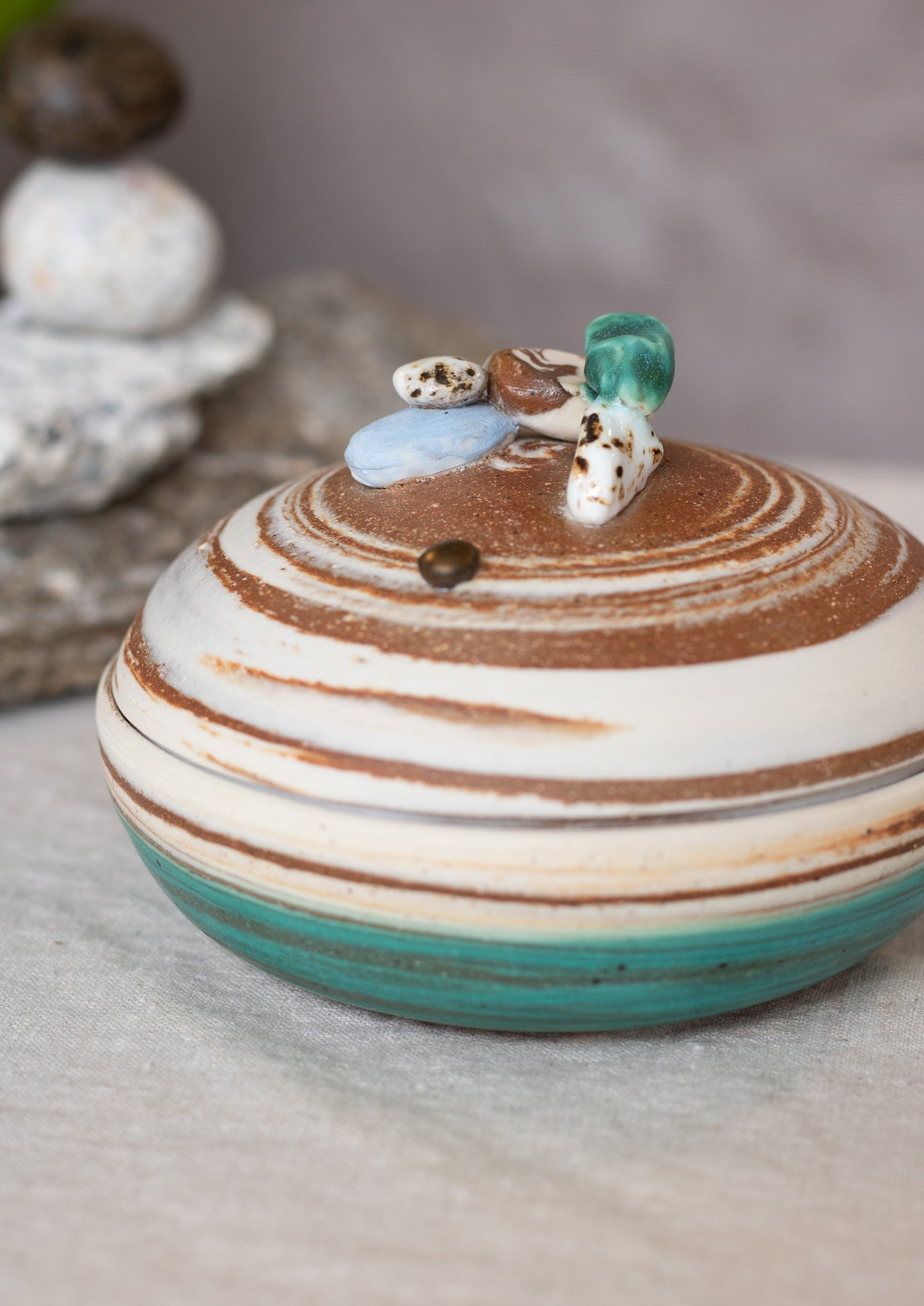 River Stone Jar