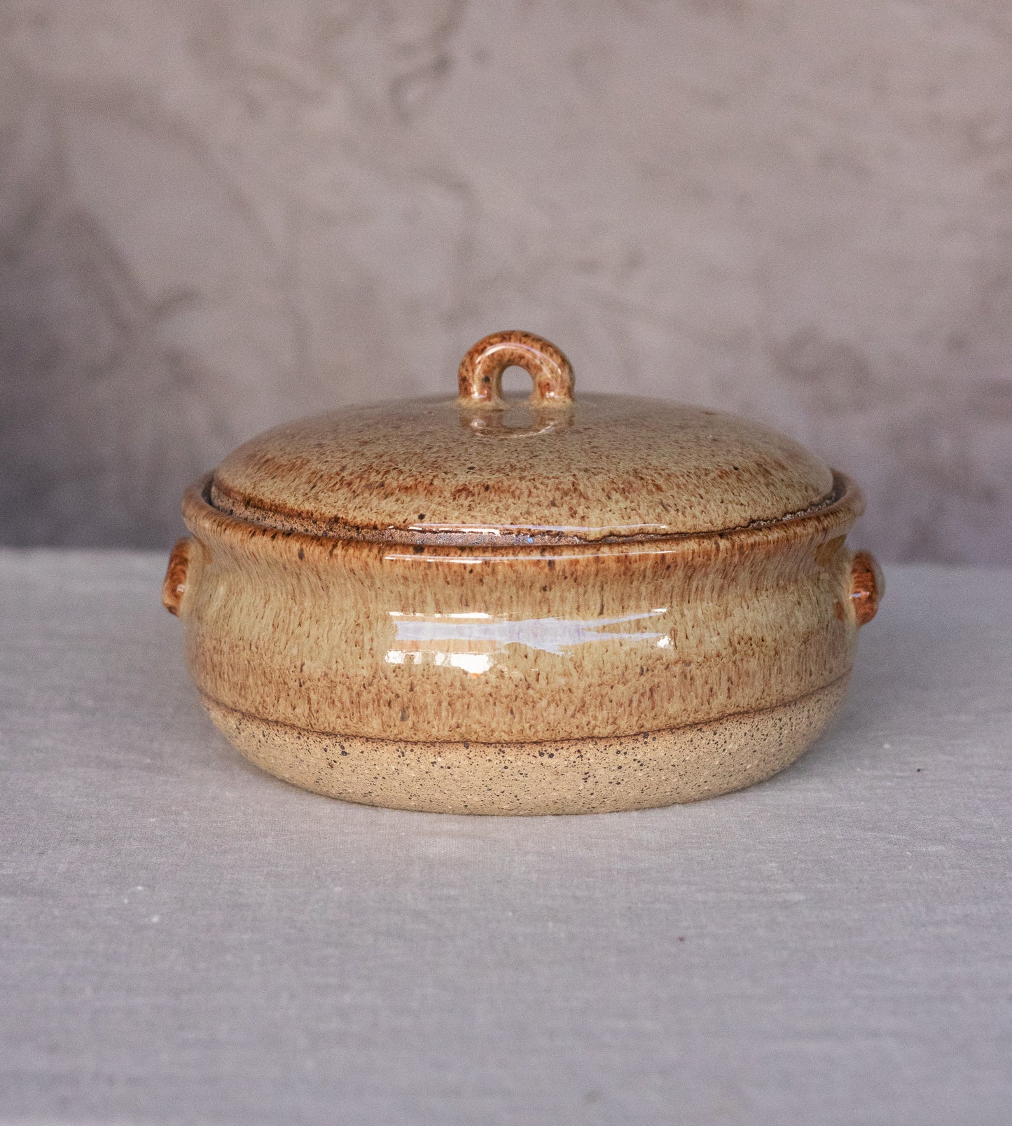 Rusted Mushroom Compartment Salt or Spice Cellar