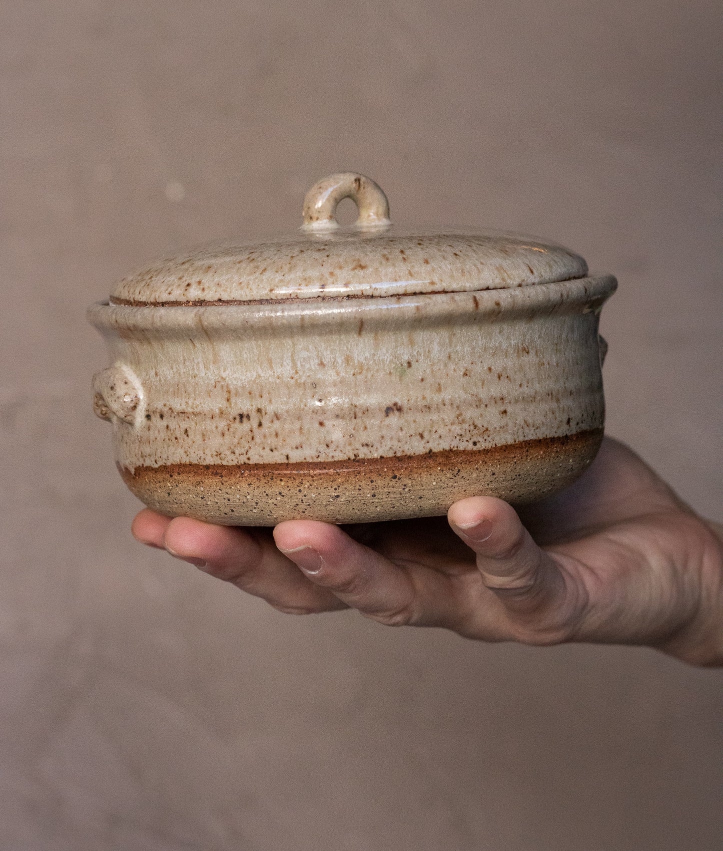 Melted Oat Compartment Salt or Spice Cellar