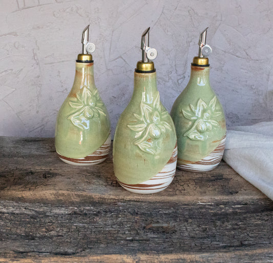 Olive Oil Cruet in Sage Green