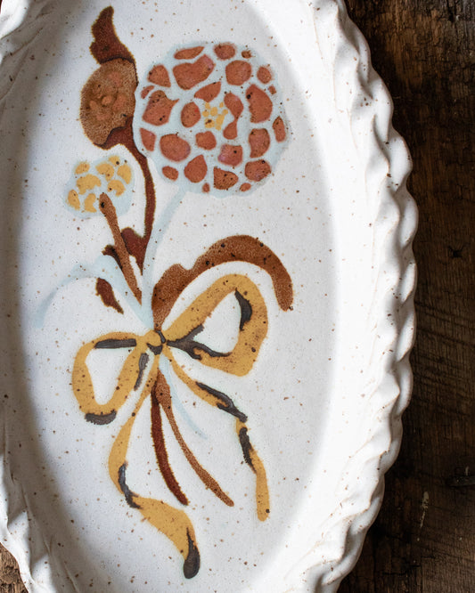 Yellow Bow Bouquet Platter