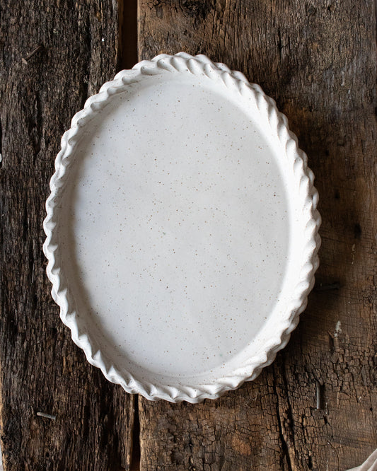 Extra Large Serving Platter in Matte White