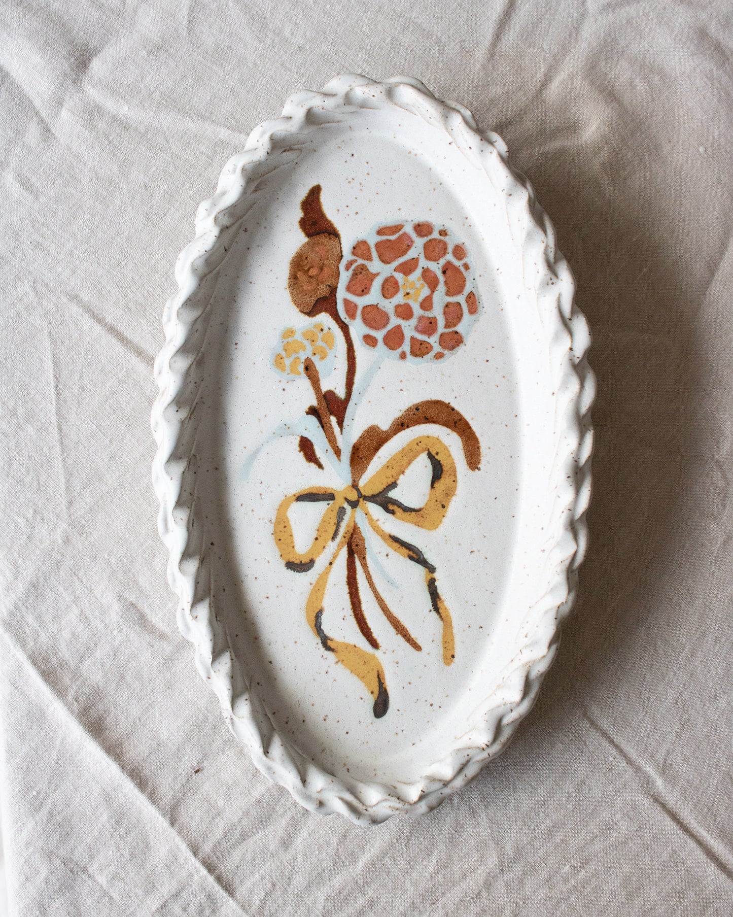 Yellow Bow Bouquet Platter
