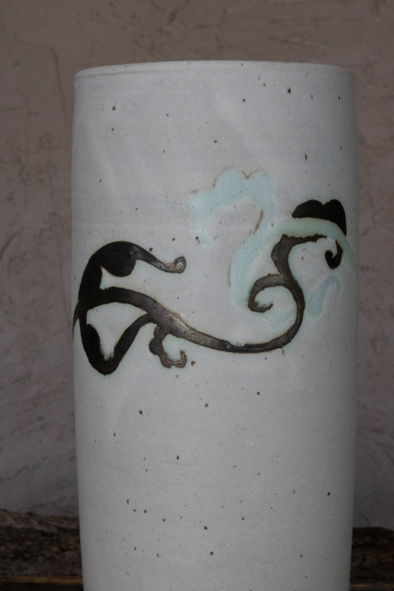Light and Dark Floral Pedestal Vase 1