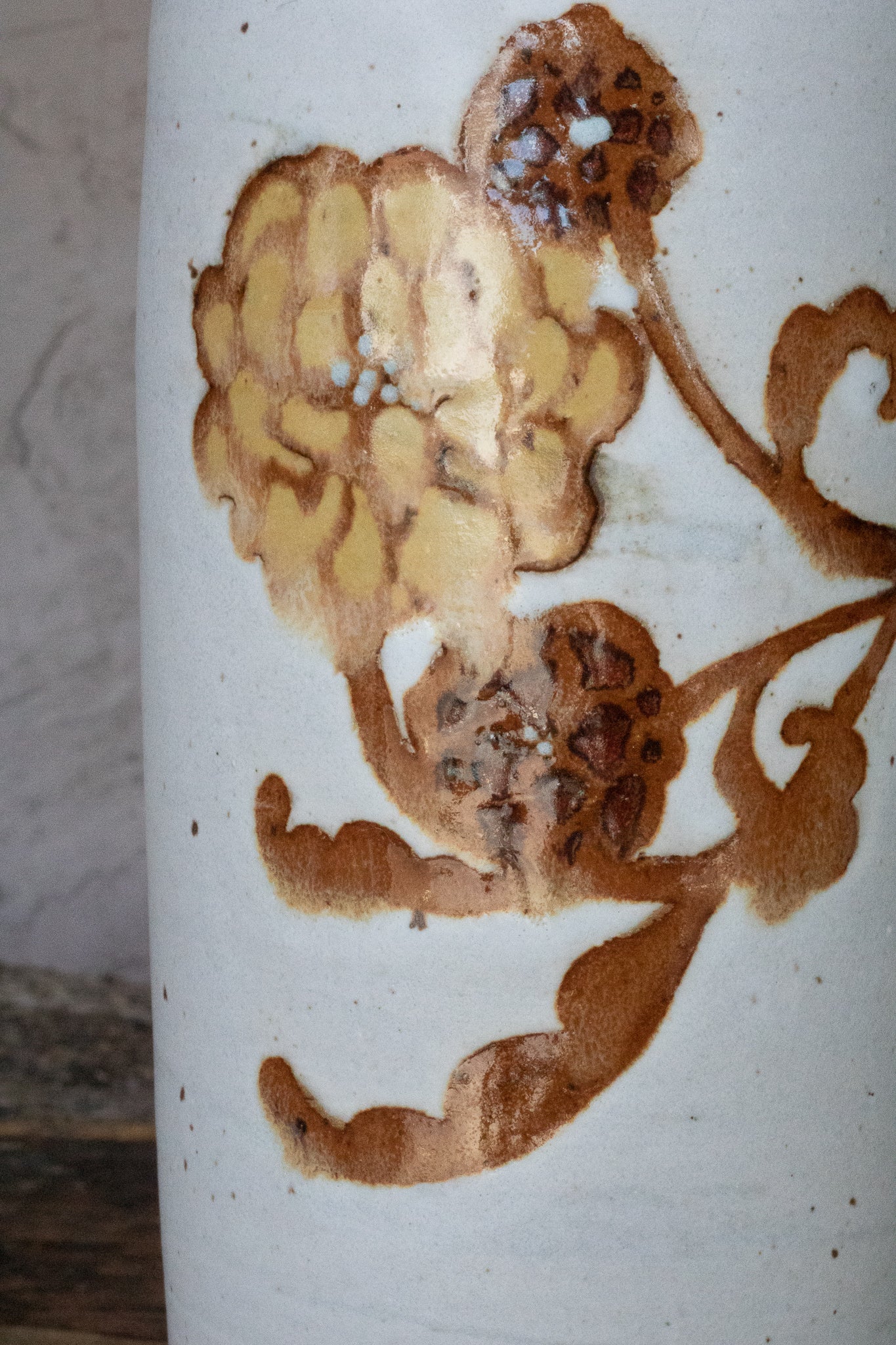 Sepia Floral Pedestal Vase 2
