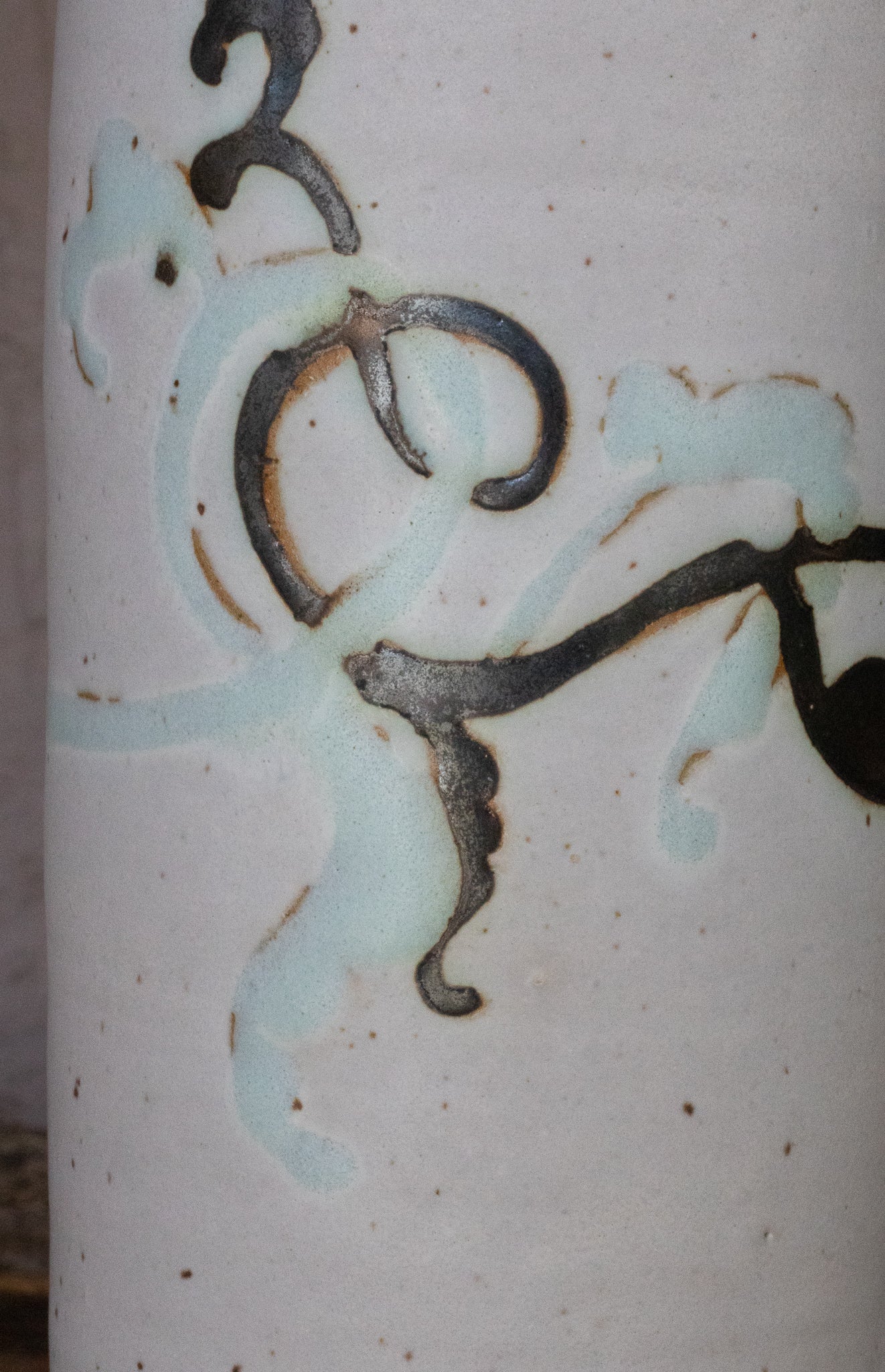 Light and Dark Floral Pedestal Vase 2