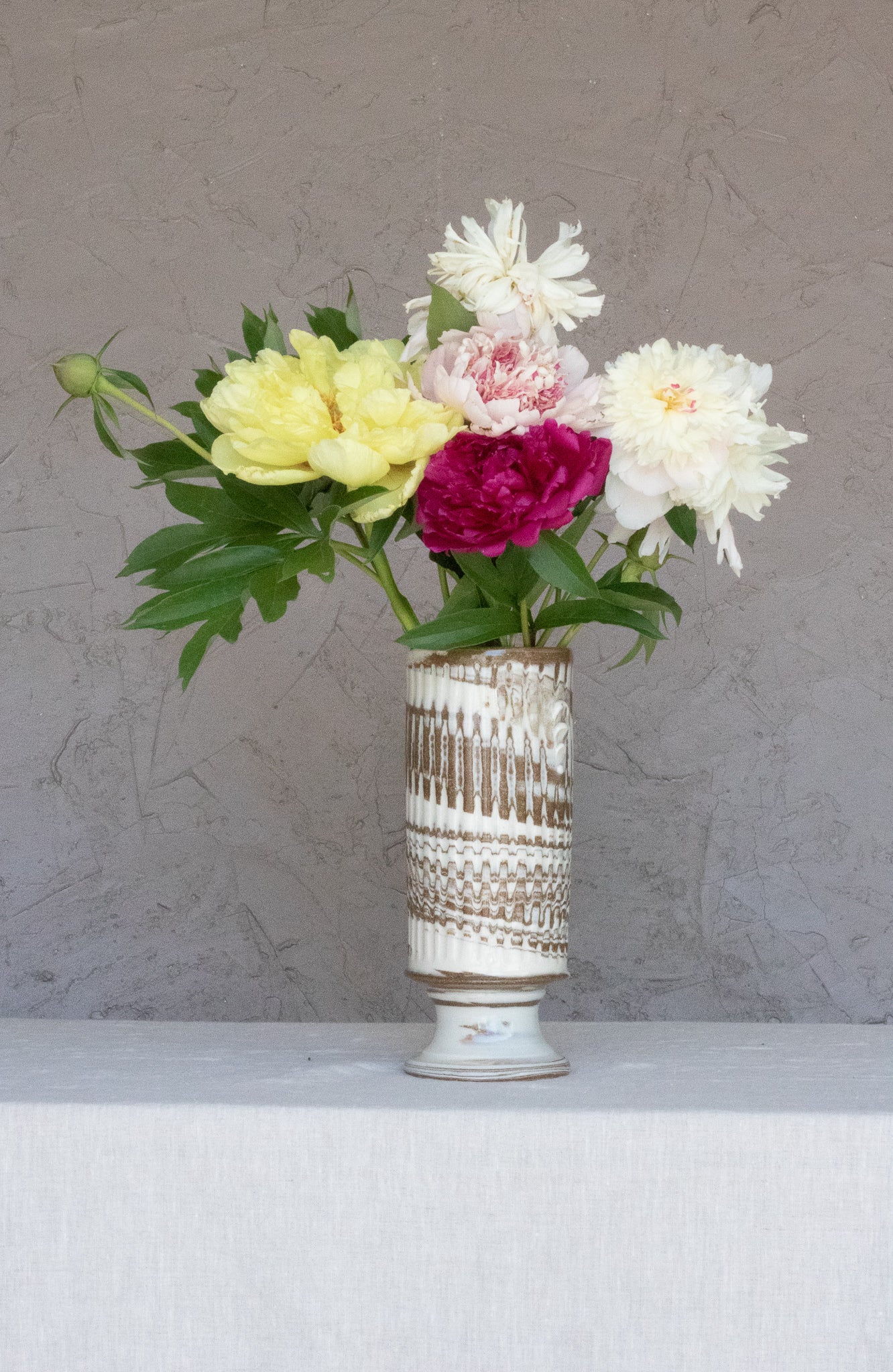 Marbled Pedestal Vase 3
