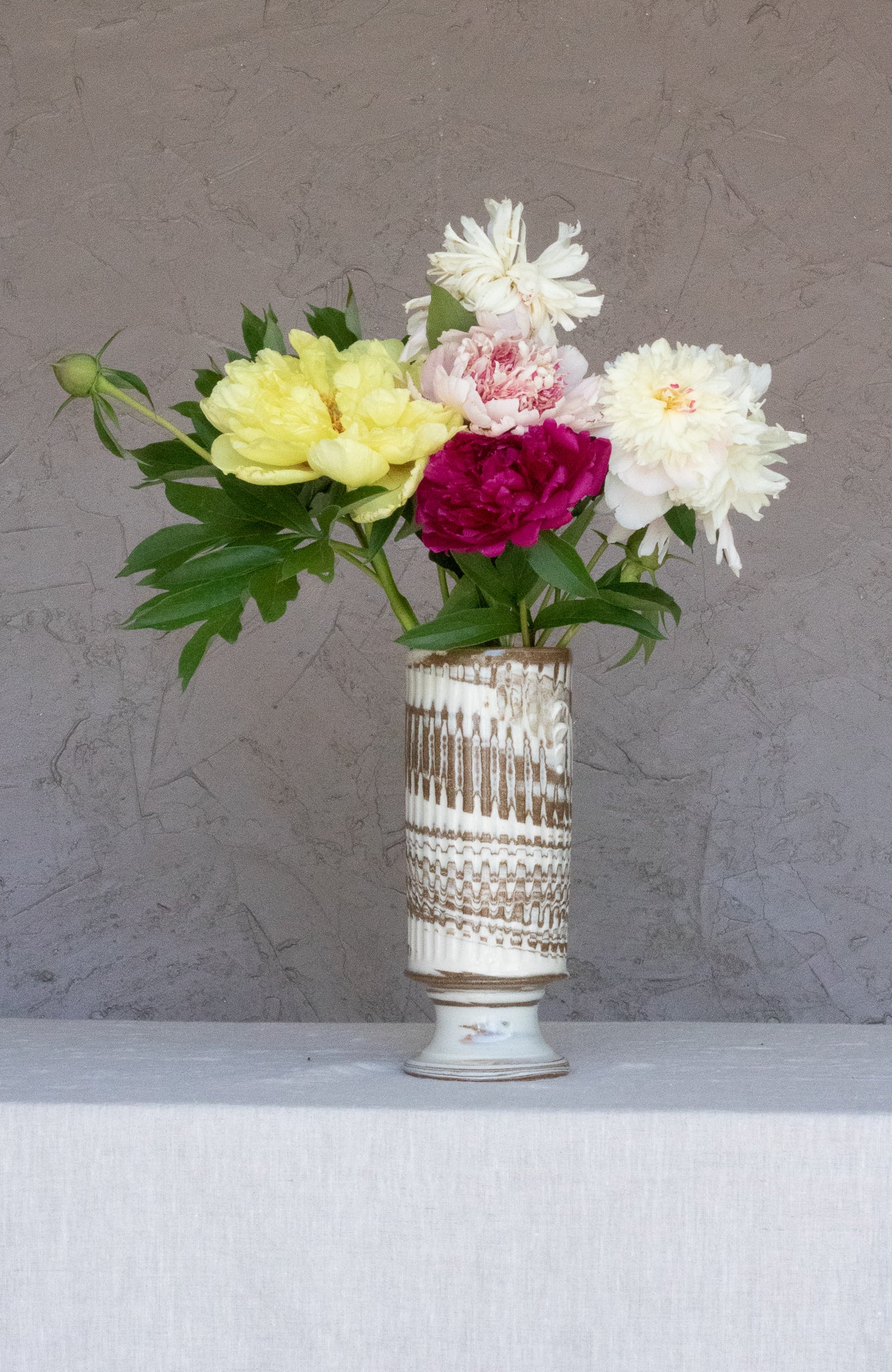 Marbled Pedestal Vase 4