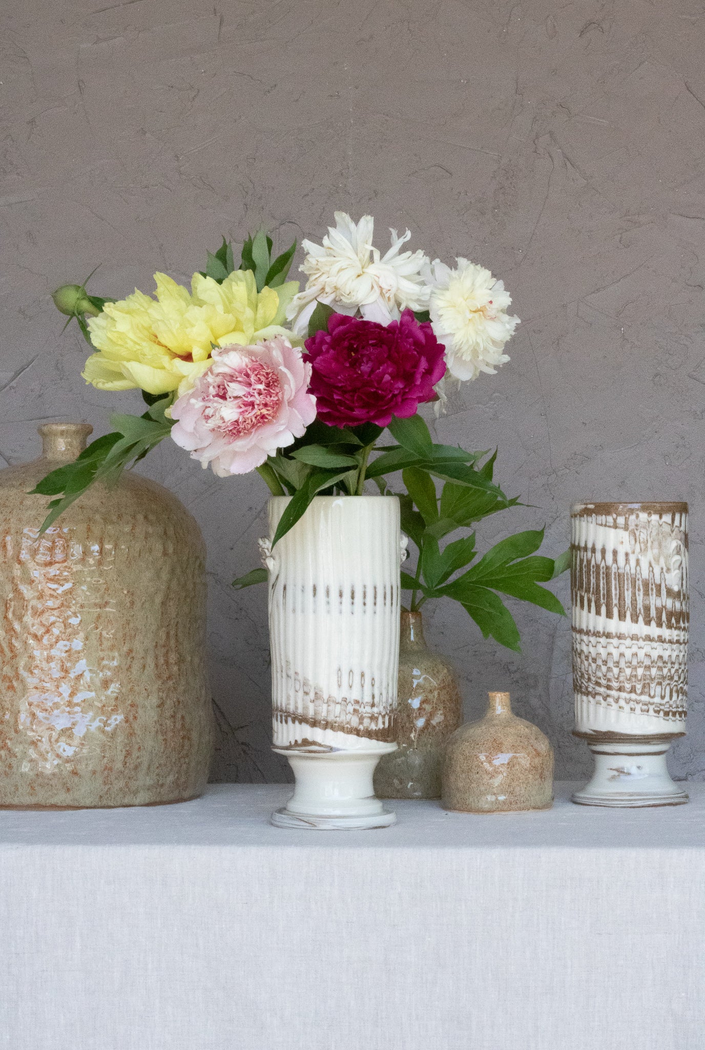 Marbled Pedestal Vase 1
