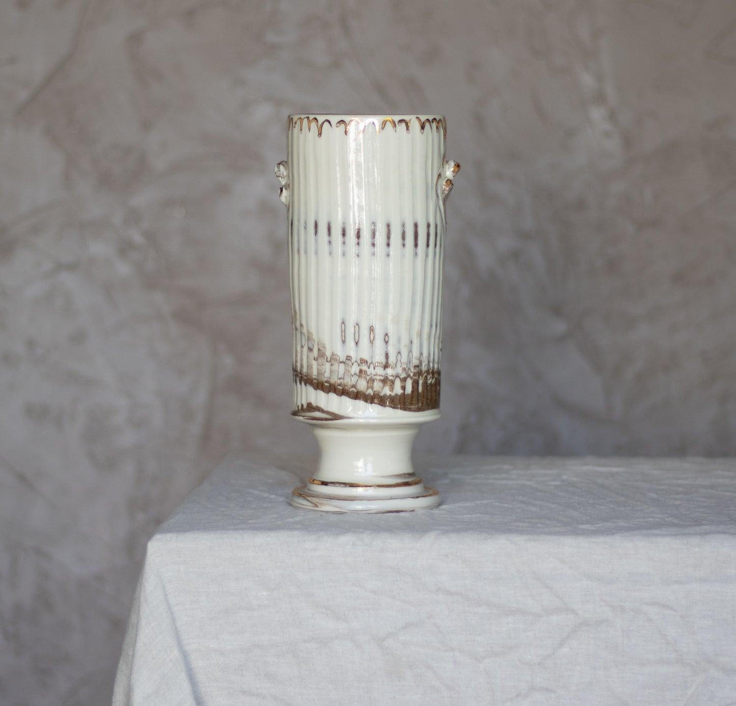 Marbled Pedestal Vase 1