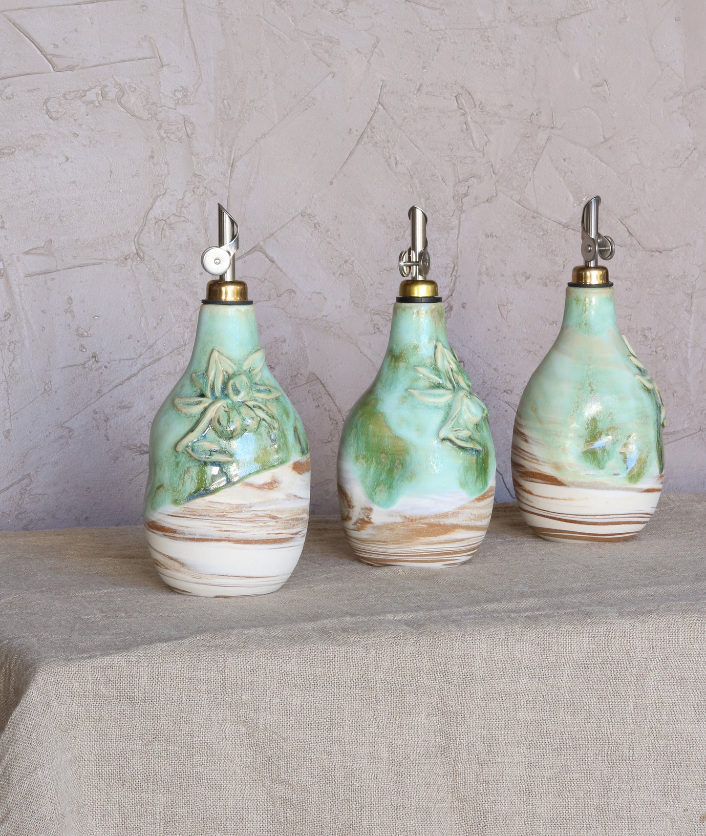 Emerald Green Oil Cruet