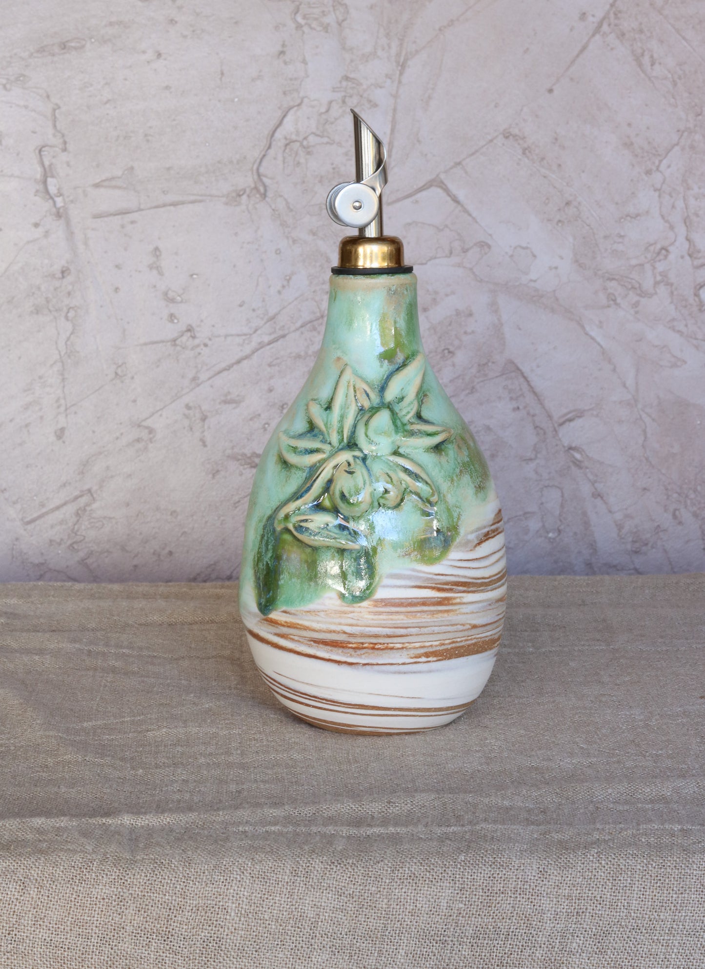 Emerald Green Oil Cruet