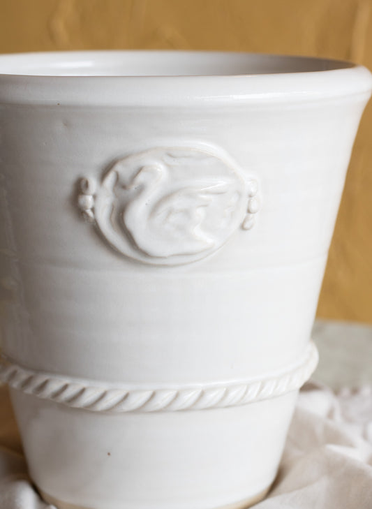 White Swan Plant Pot