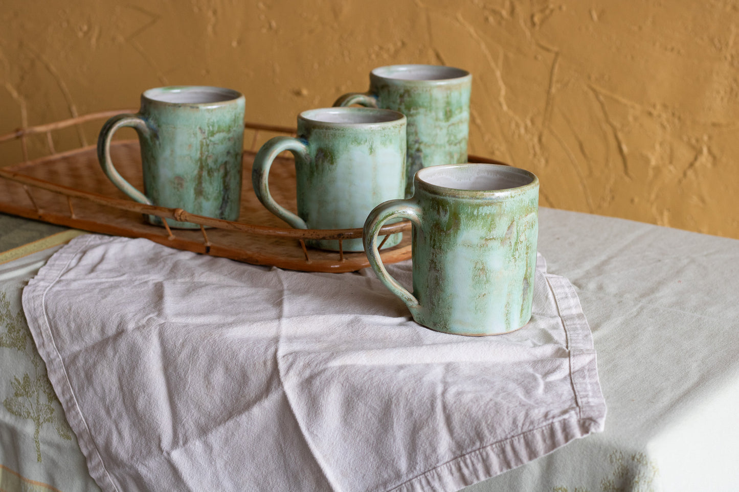Variegated Moss Green 16 oz Folkware Mug