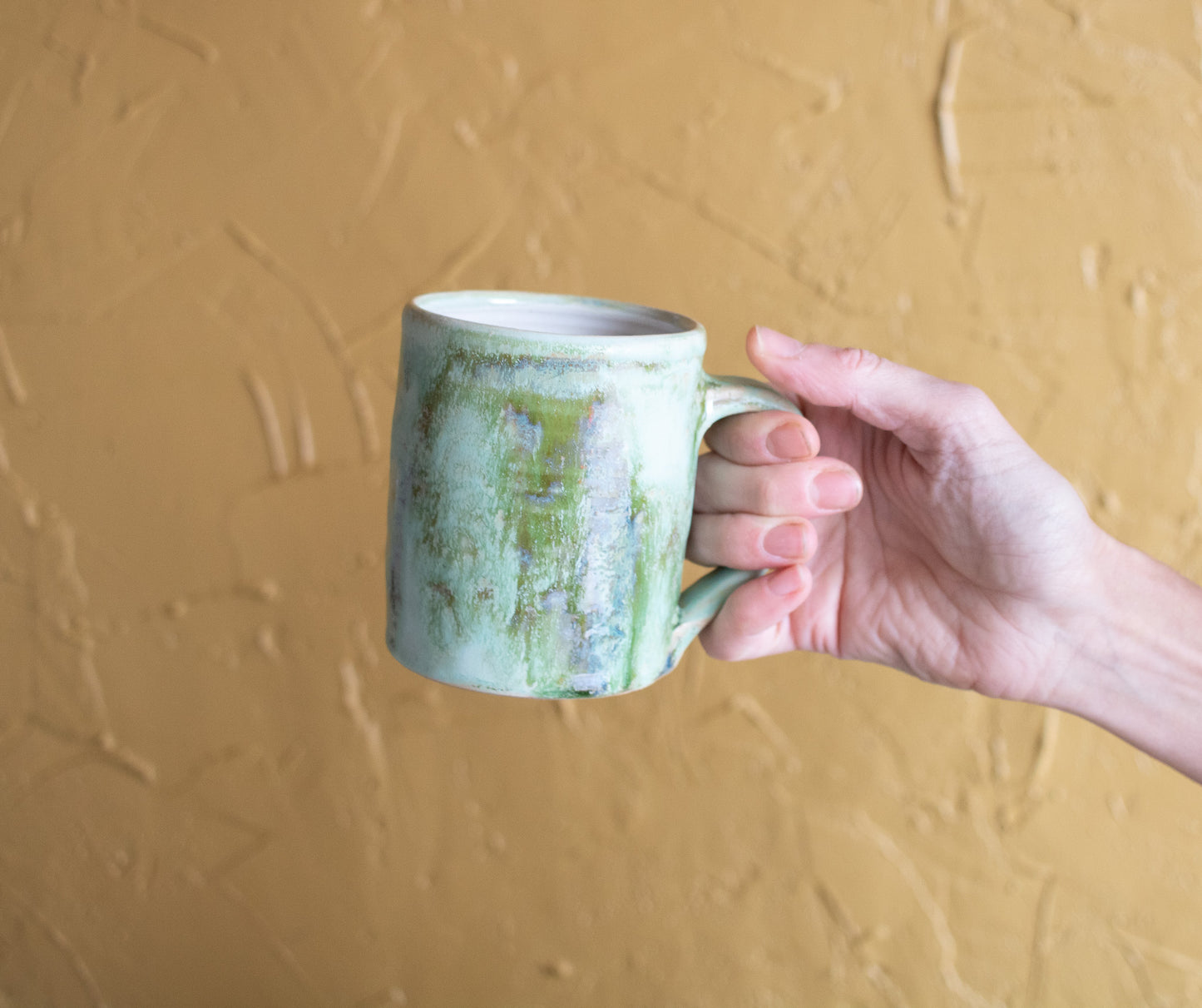 Variegated Moss Green 16 oz Folkware Mug