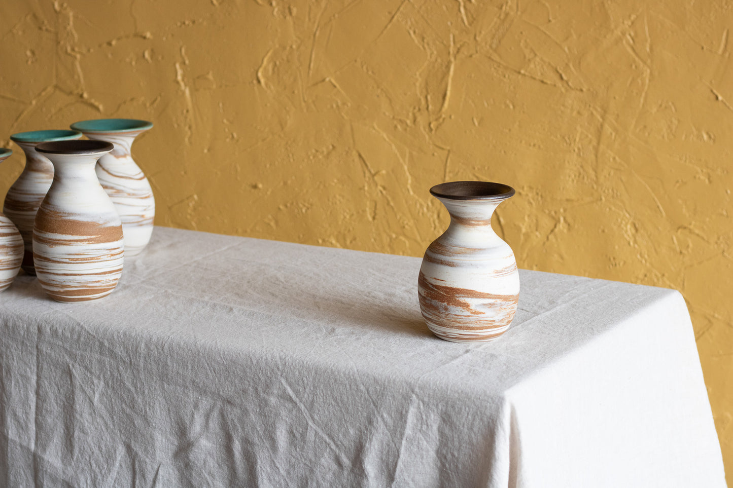 Marbled Vase with Bronze Rim (1)