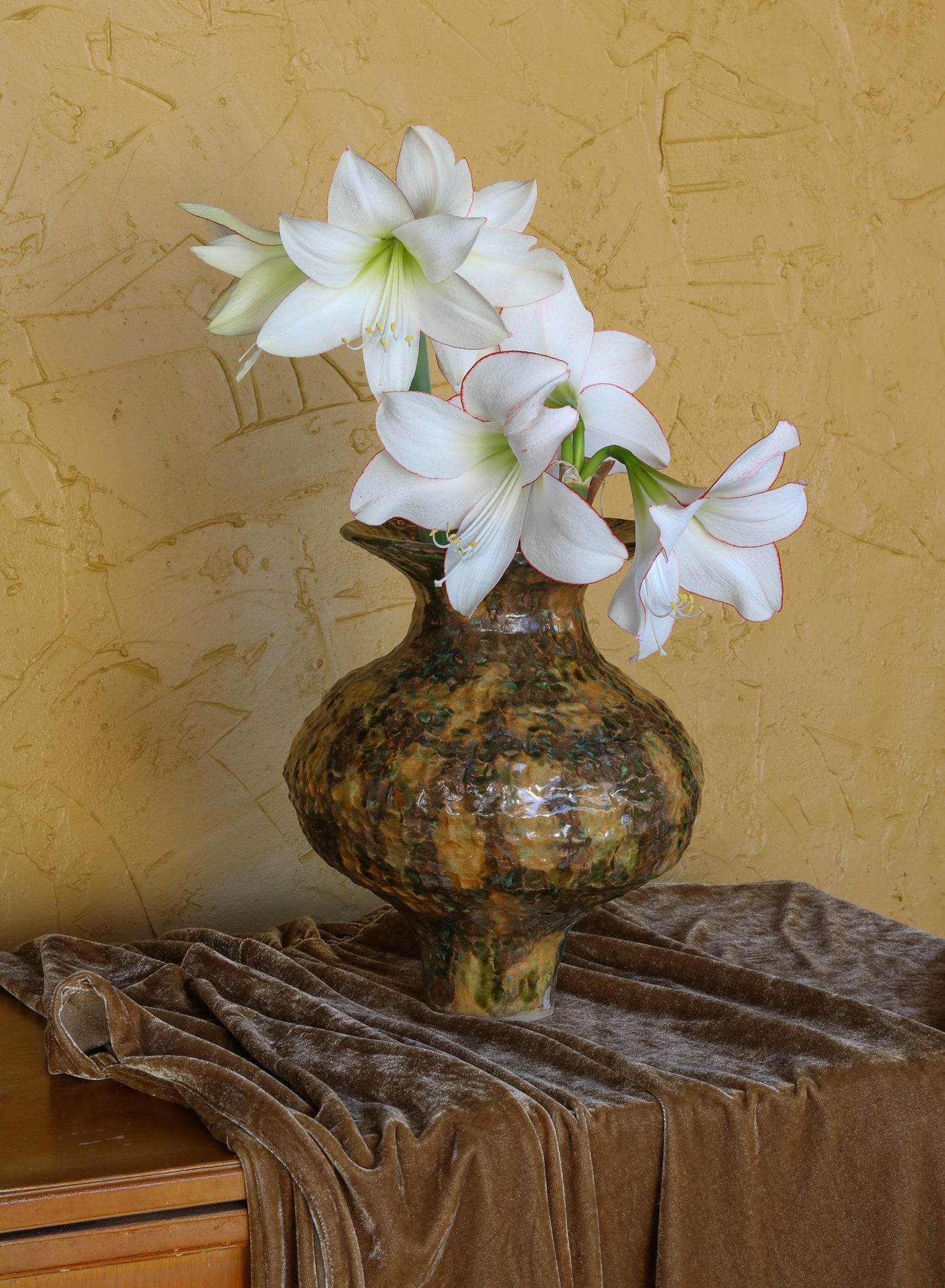Forest Hike Green Dappled Vase