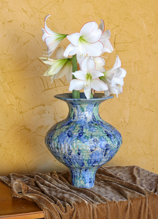 Shades of Blue Large Statement Vase