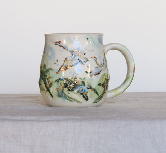 Sandhill Crane with Fledglings