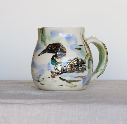 Common Loon and Cattails