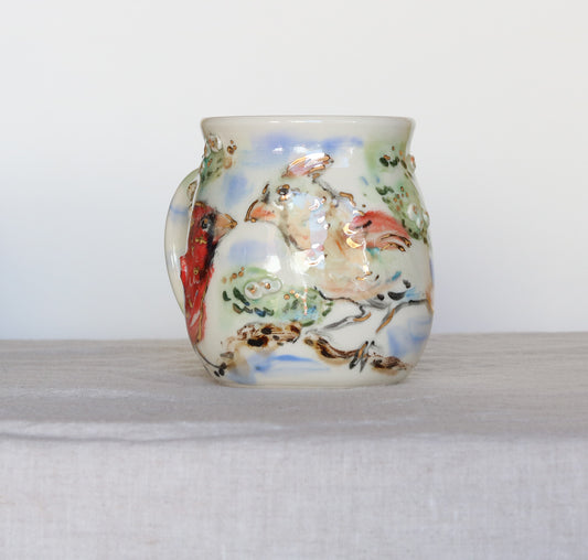 Cardinal and Floral Brush