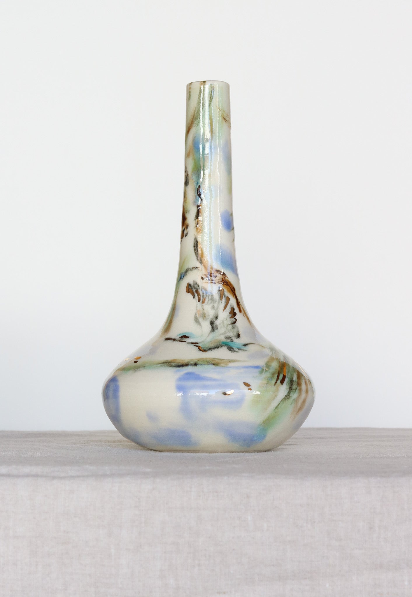 Kingfisher Narrow Neck Vase