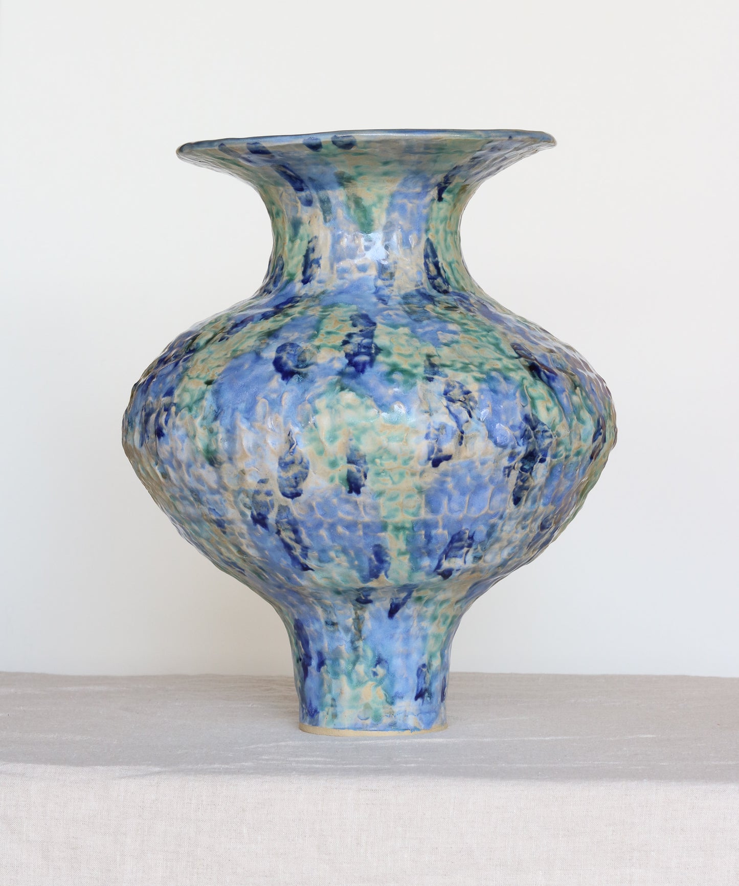 Shades of Blue Large Statement Vase