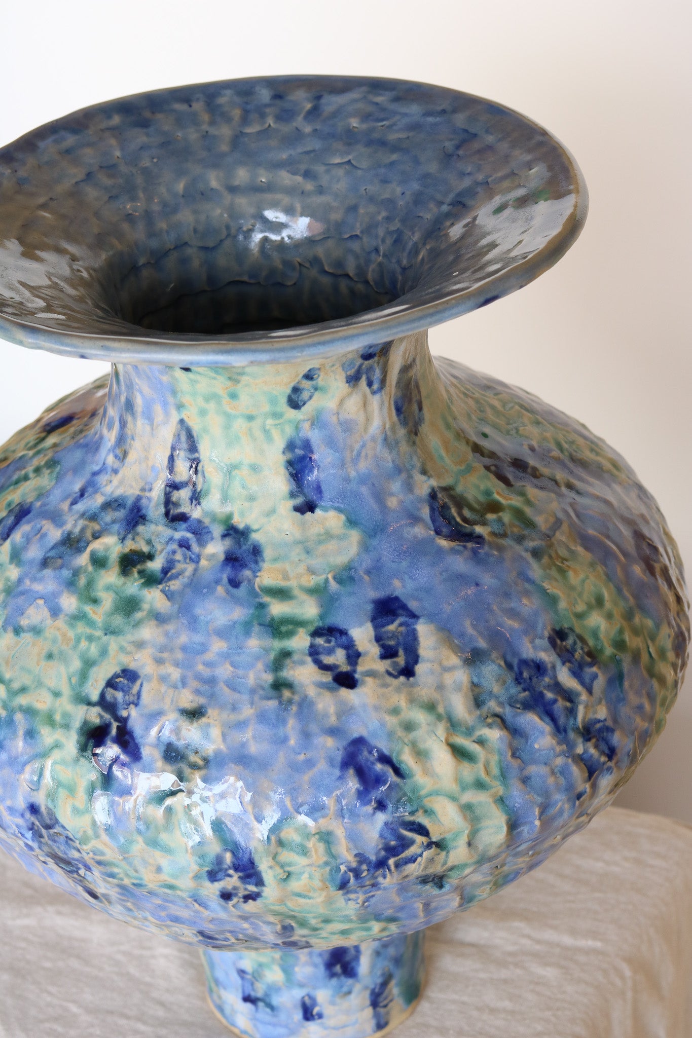 Shades of Blue Large Statement Vase