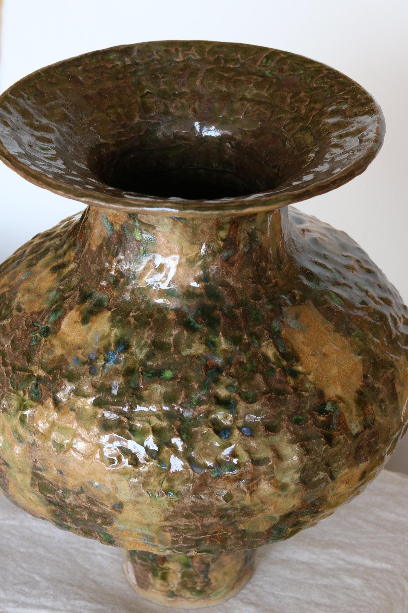 Forest Hike Green Dappled Vase