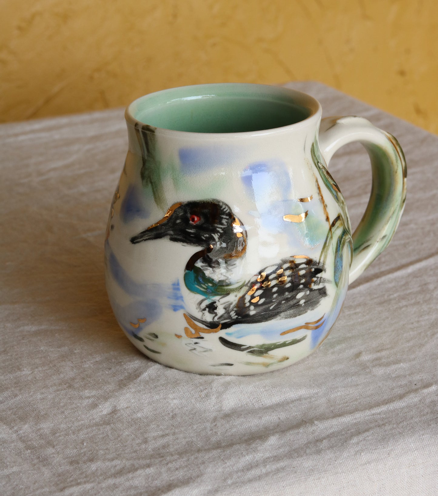 Common Loon and Cattails