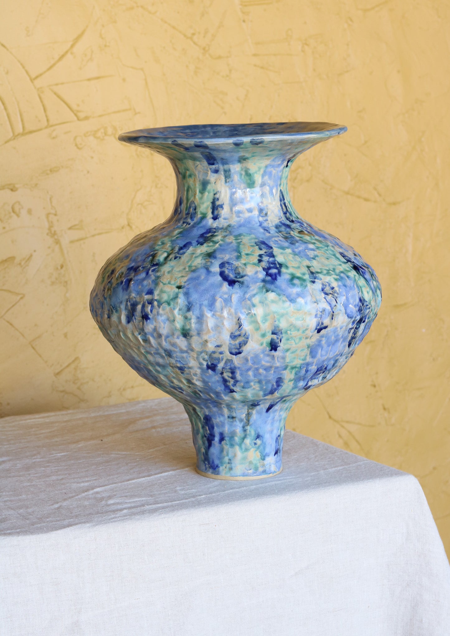 Shades of Blue Large Statement Vase