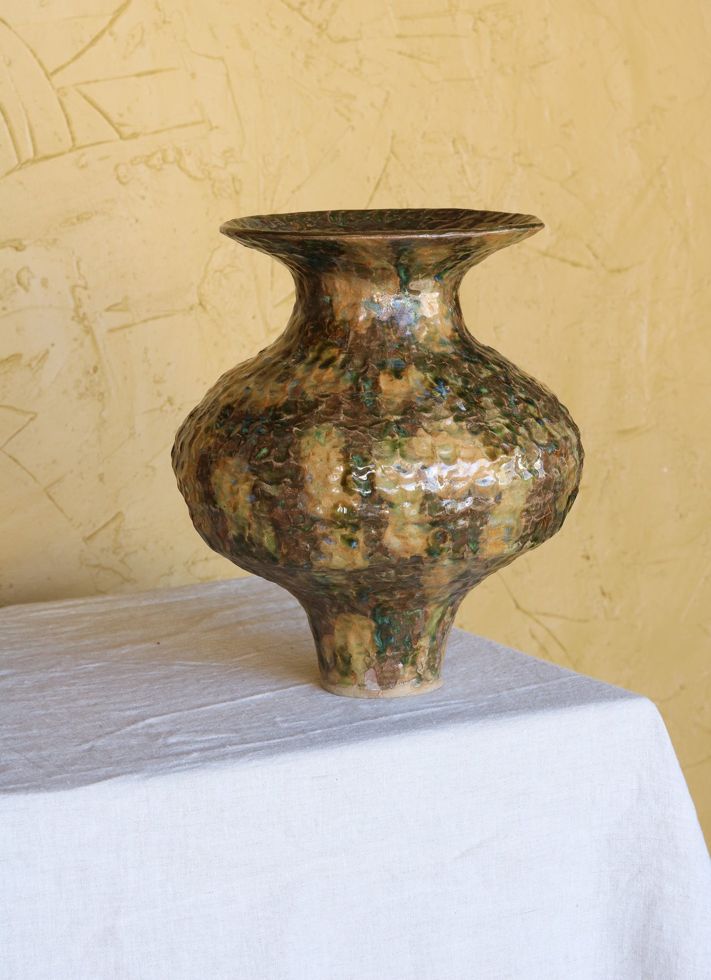 Forest Hike Green Dappled Vase