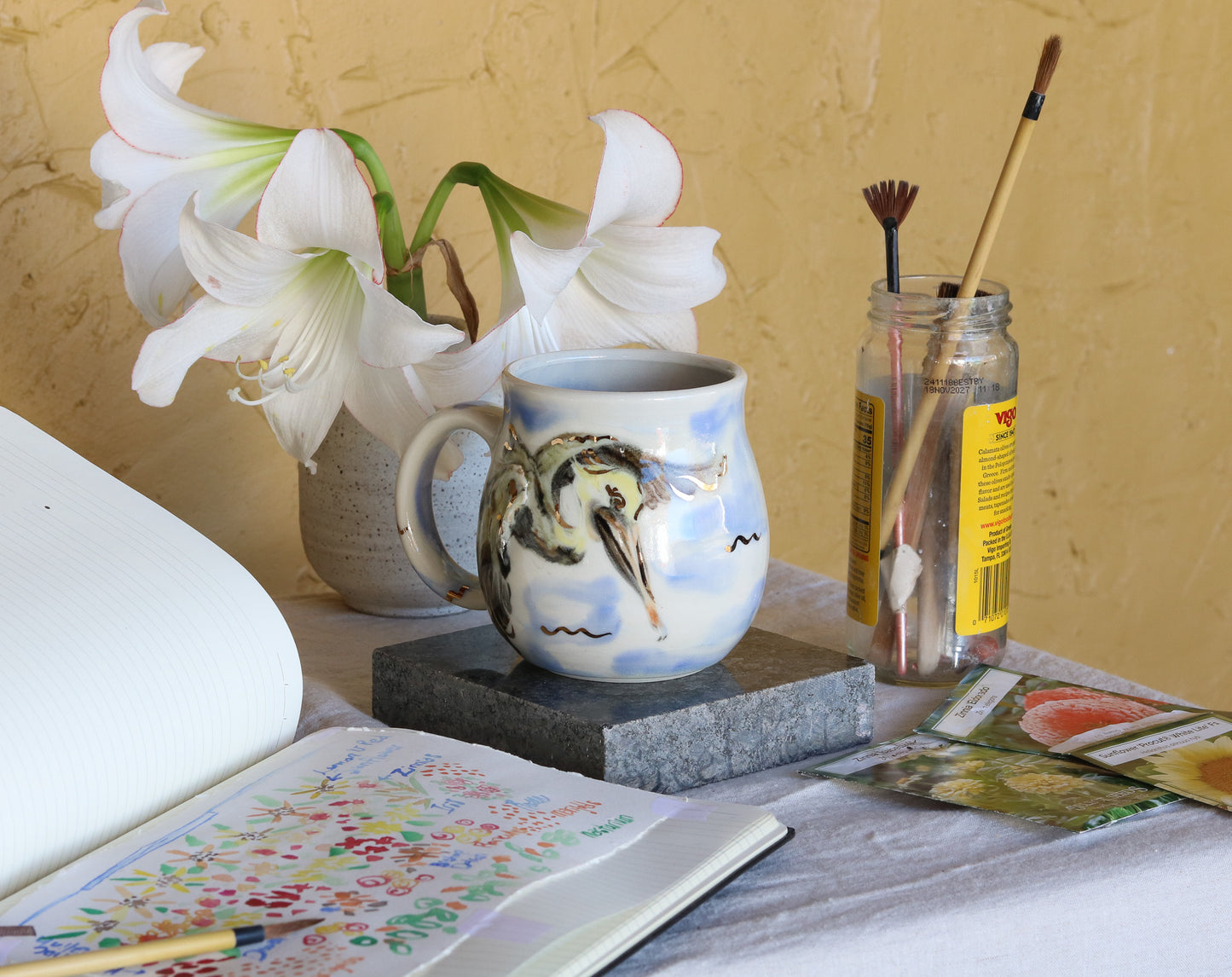 Brown Pelican and Ocean