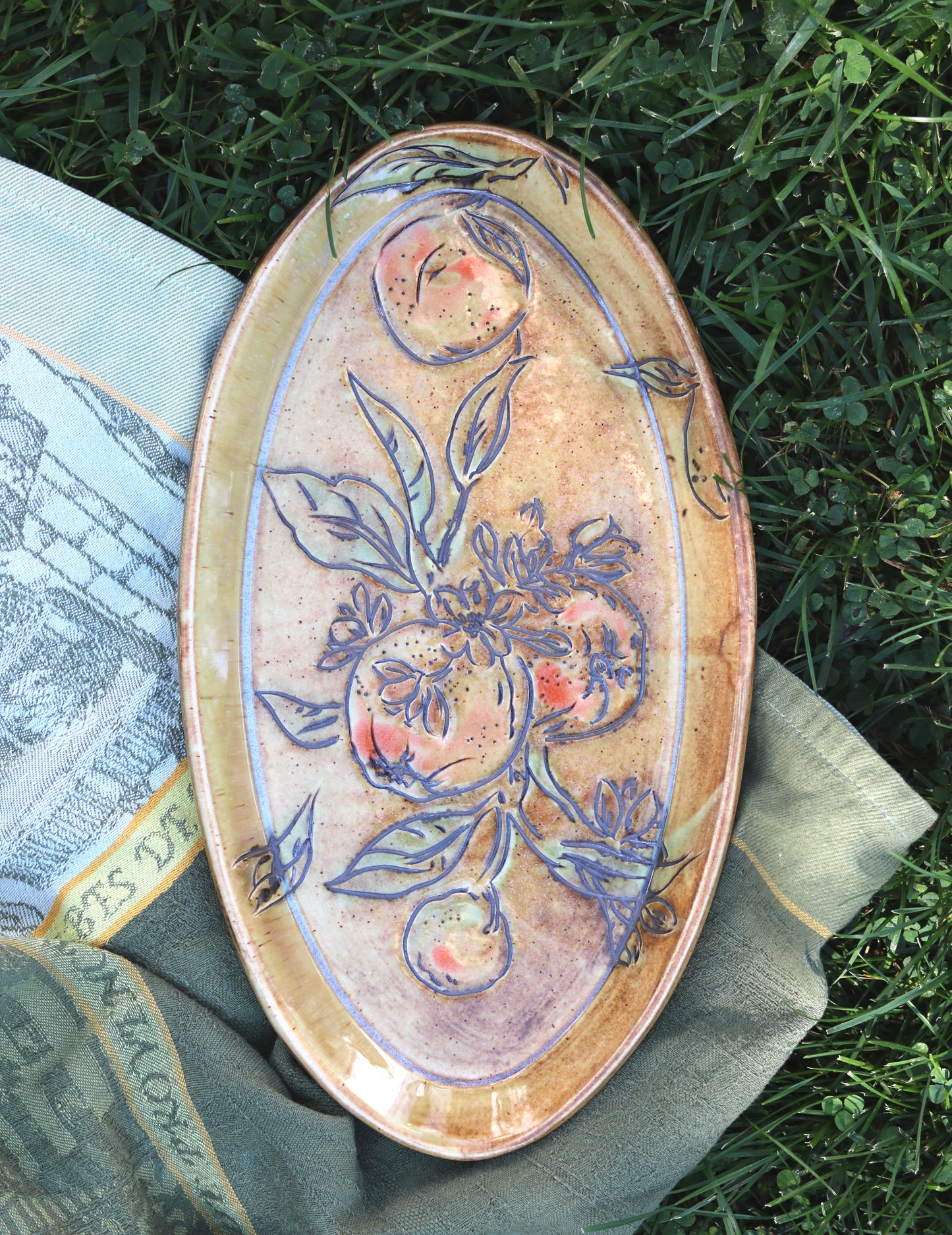 Antiqued Orange Botanical PRE-ORDER