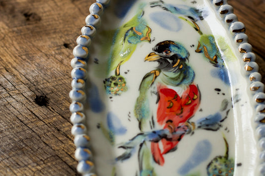 Elegant Trogon and Sycamore Trinket Dish