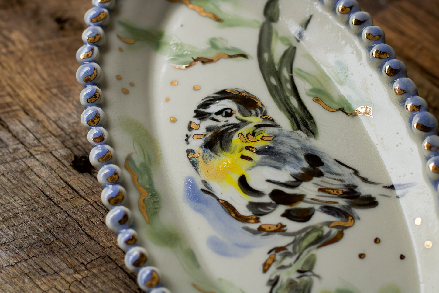 Yellow Throated Warbler Platter
