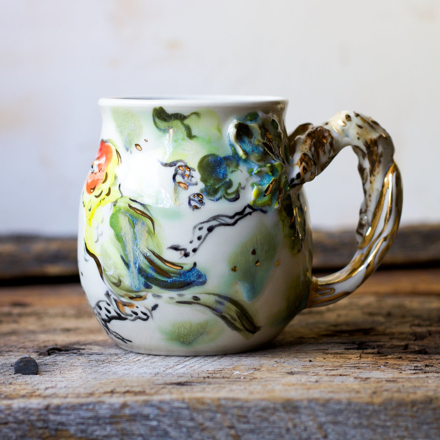 Carolina Parakeet and Oak Mug