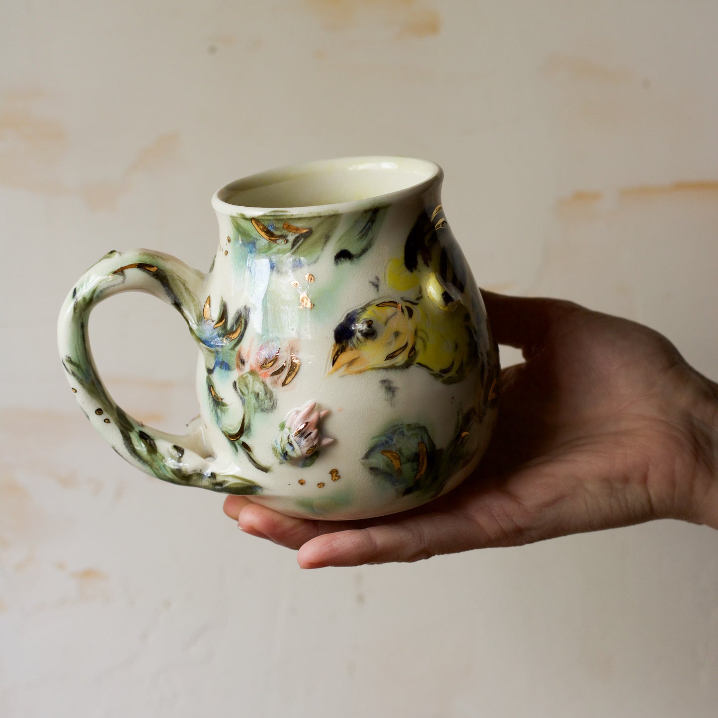 Goldfinch with Thistle and Butterfly (MUG 2)