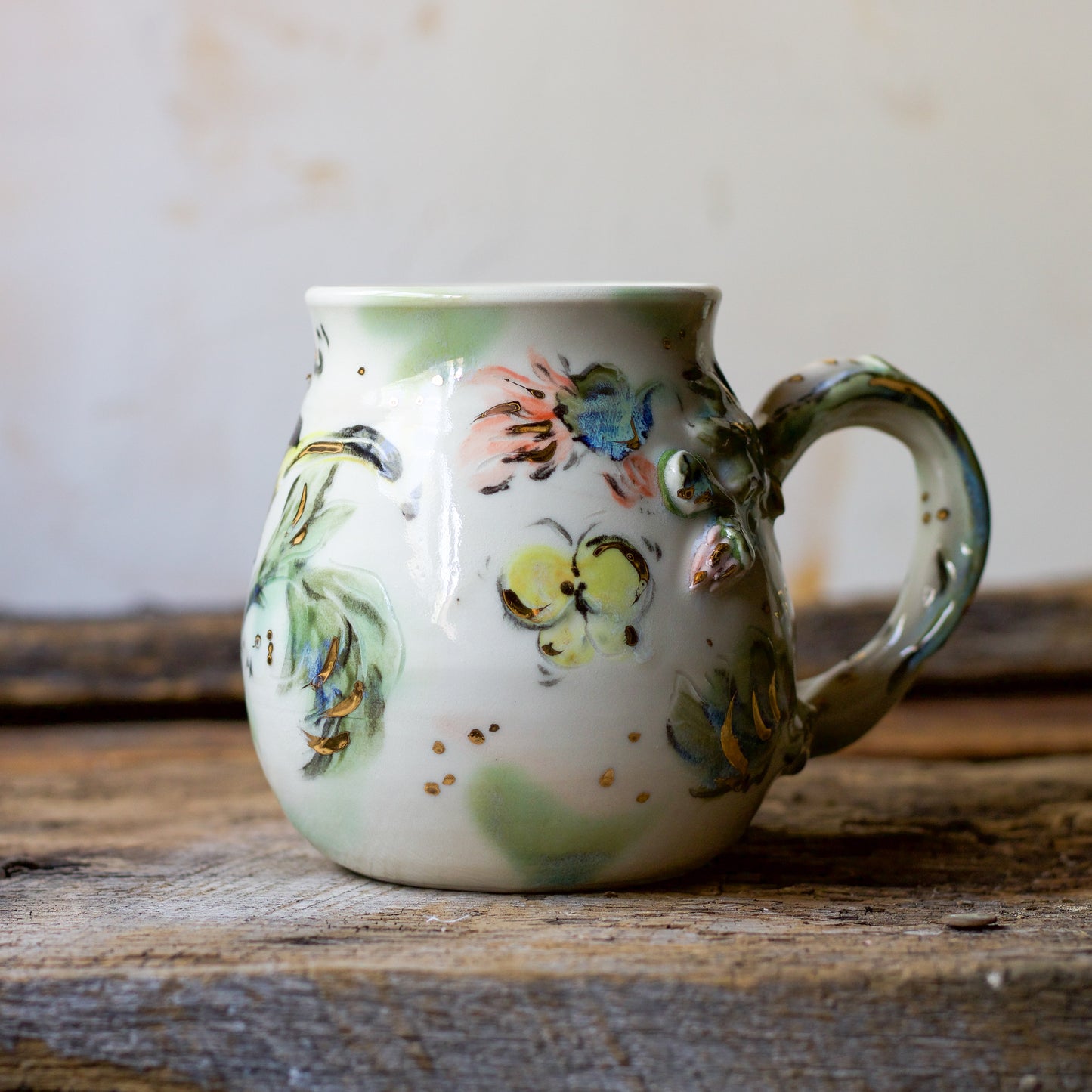 Goldfinch with Thistle and Butterfly (MUG 2)