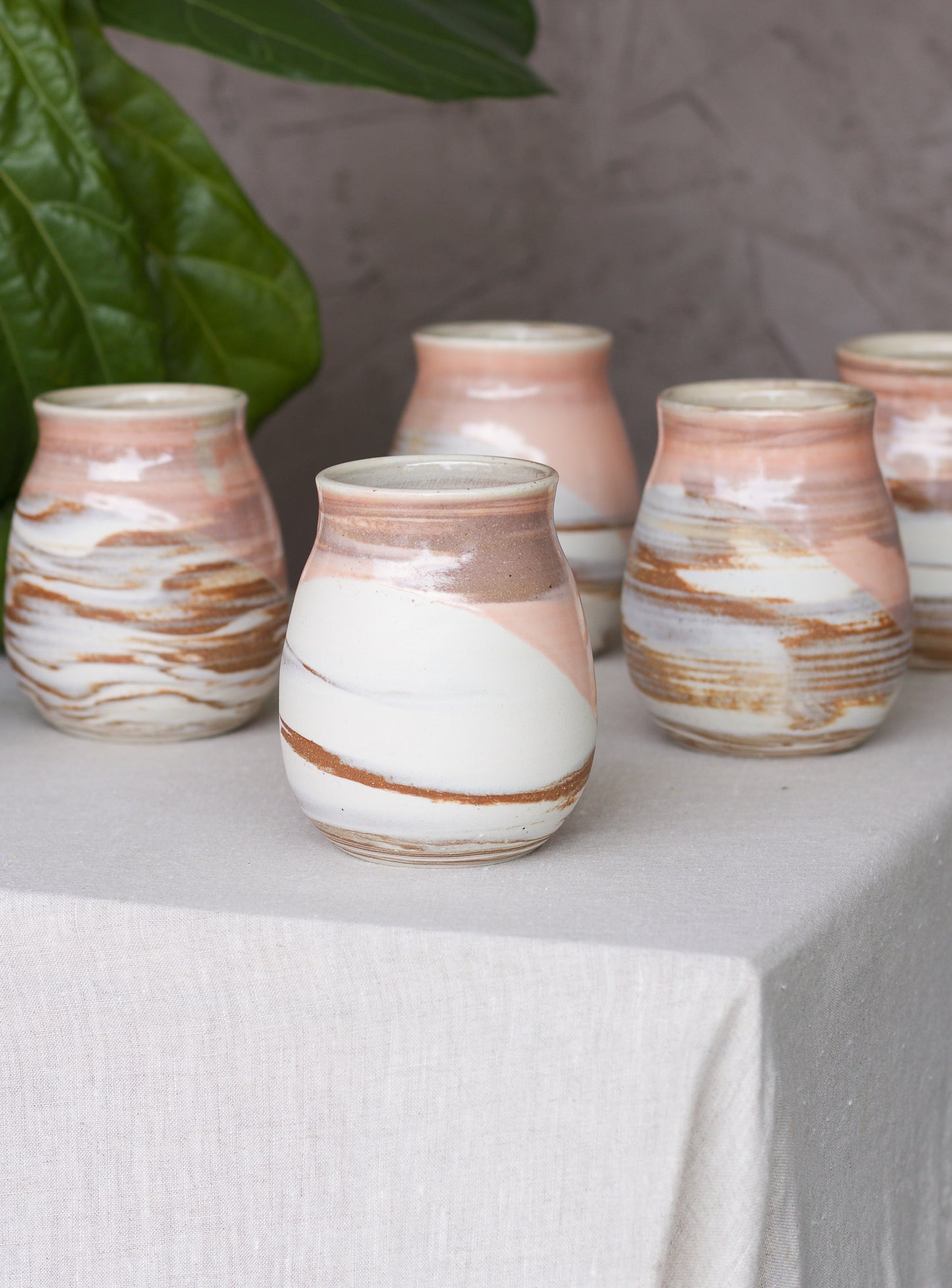 Rose Pink Wine Cups