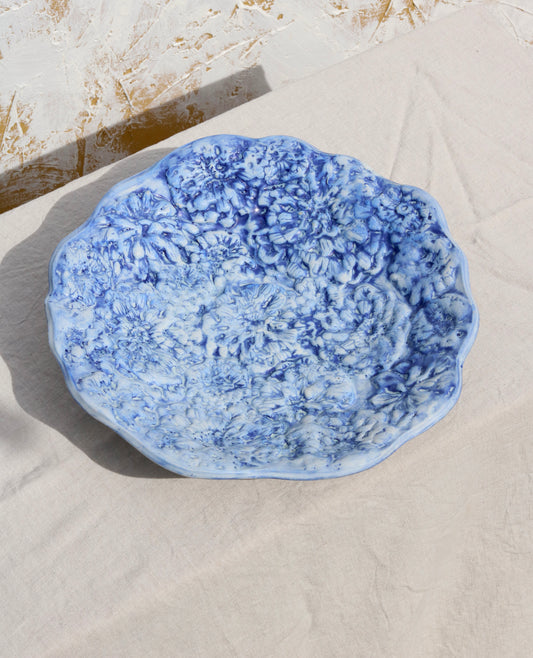 Made to Order Zinnia Fruit Bowl in Brushed Matte Cobalt