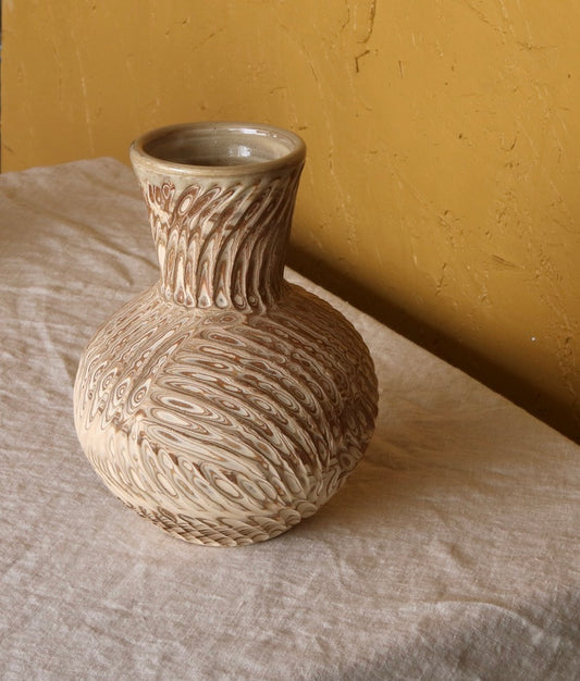 Round Vase from Marbled Clay